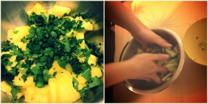 The salad was underwhelming.