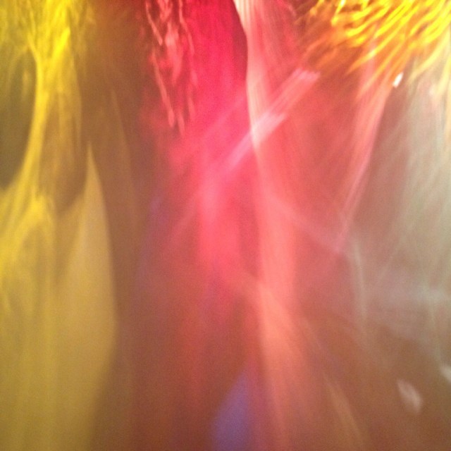 Reflection from glass art ceiling